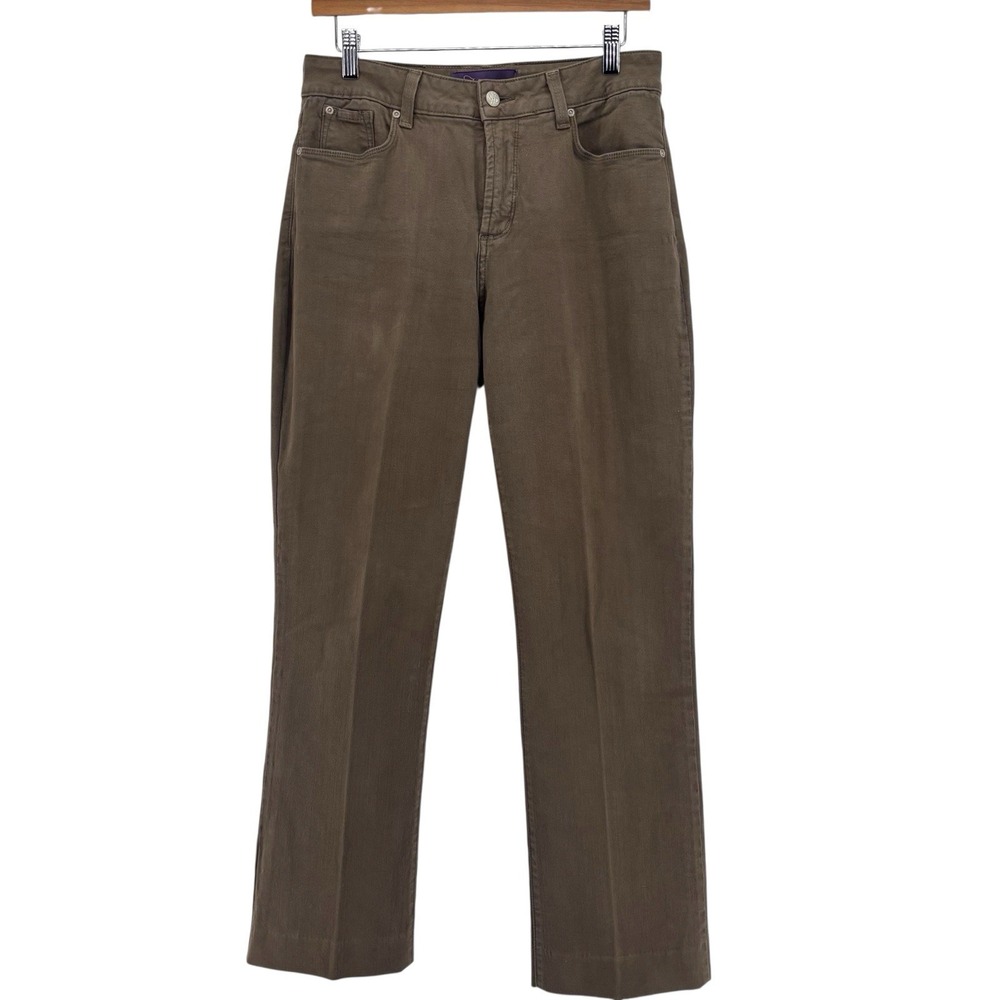 NYDJ Straight Leg Jeans in Olive Brown